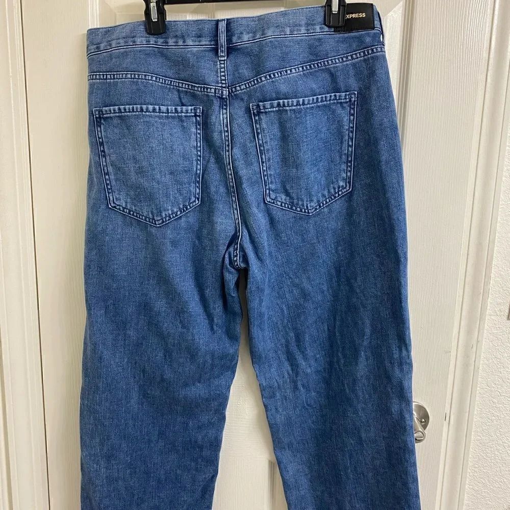 💼Like New Womens Express Original Wide Leg Cropped Jeans. - Picture 6 of 8
